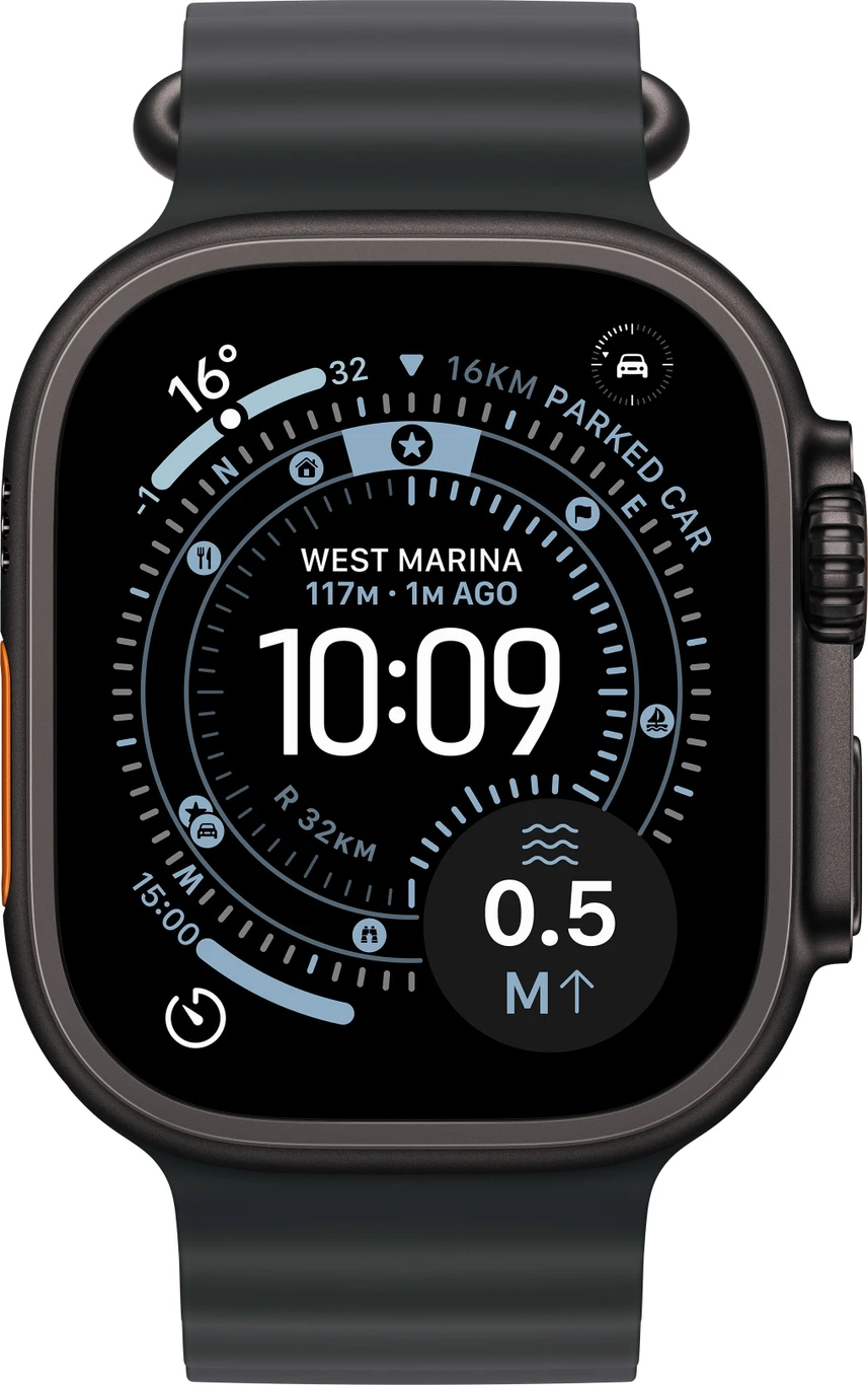 Apple Watch Ultra 3 GPS + Cellular 49mm Black Titanium Case Black Ocean Band (Black Strap, Free Size) - buy online at MobiExchange